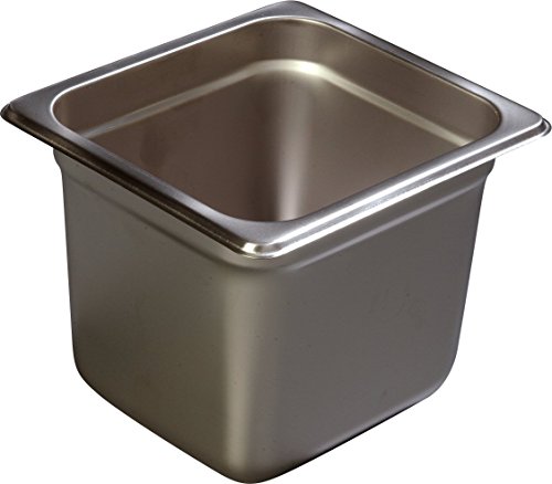 Bac gastro 1/6 Carlisle 607166 en acier inoxydable 18-8 de 2,8 L pour cuisine