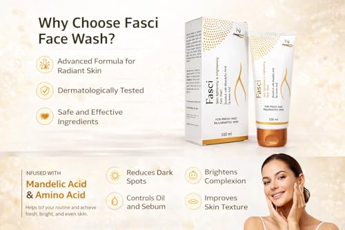 Image of Fasci Face Wash, Skin Lightening & Brightening, Enriched with Mandelic Acid & Amino Acid, 100ml