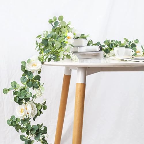 Guirlande d'eucalyptus artificielle pour toile de fond de fête 2m - 4