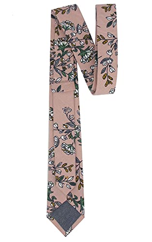 Image of Kebocis Mens Skinny Cotton Floral Tie for Men