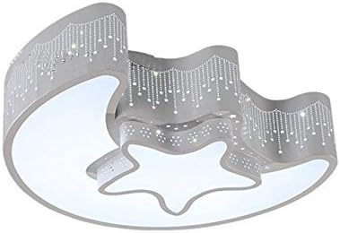 FixtureDisplays Star Moon - Lámpara de techo para habitación de niños 15856