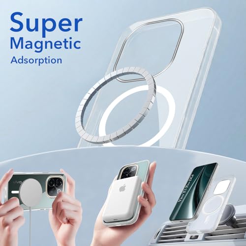 Image of Jkobi Lifetime Anti-Yellow MagSafe Compatible Clear Back Cover Case for Vivo T3 Pro (Sleek Hard Crystal | Shockproof and Camera Protection)