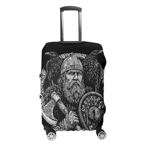 Odin God Vikings Ravens Luggage Covers Washable Travel Suitcase Cover Elastic Baggage Protector4