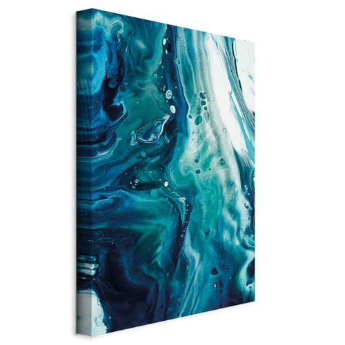 murando - Quadro Acustico Mare In Movimento 80x120 cm 1 Pezzo - Canvas con Struttura - Quadri Acustici - Pannelli Fonoassorbenti Decorativi - Decorazione da Parete Soggiorno Blu classico f-A-0746-b-a