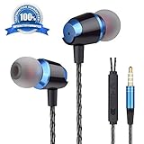 Ear Buds Earbuds Wired Earphones Headphones with Microphone Noise Cancelling Ear Phones Stereo in Ear Headphones Sports Earbuds with Mic and Volume Control Compatible iPhone Android iPad Laptop