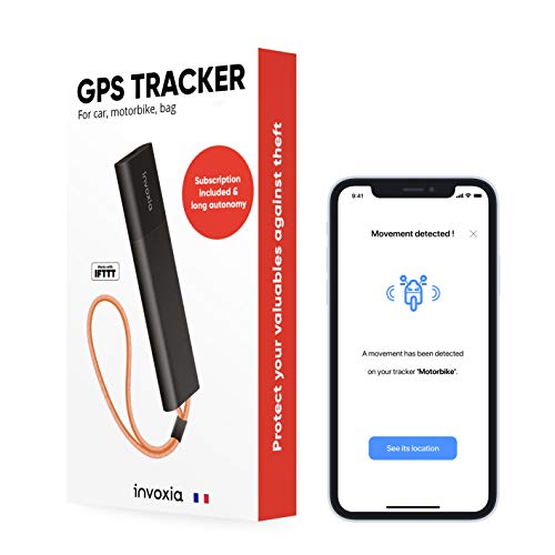 invoxia GPS Tracker with anti-theft alert - subscription included - Track: your car, motorcycles, valuables, children, elders - works in England & Ireland