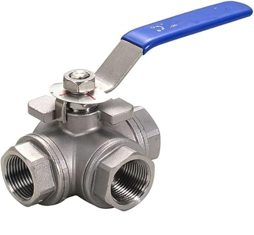 Robinet à boisseau sphérique 3 voies inox 304 avec passage intégral DN50 type T haute étanchéité - 3