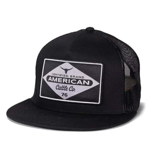 American Cattle Co. Billboard Adjustable Snapback Western Hat (Black)