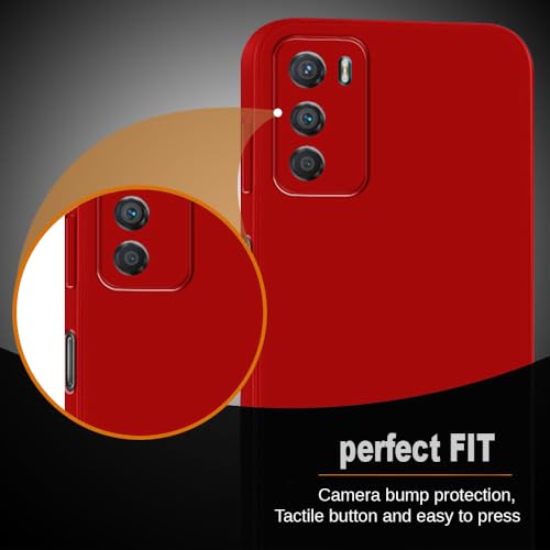 Image of Back Cover for Motorola Moto G42 4G | Full Camera Protection | Premium Liquid Silicon Case | Flexible Bumper Case for Motorola Moto G42 4G (Red)