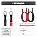 TUELETFU 4 AWG Battery Cable 4 Gauge Battery Cables 4AWG Power Inverter Wires Cables with 3/8 inch Lugs for Solar Systems, RVs, Campers, Travel Trailers, Cars (1FT + 4FT)