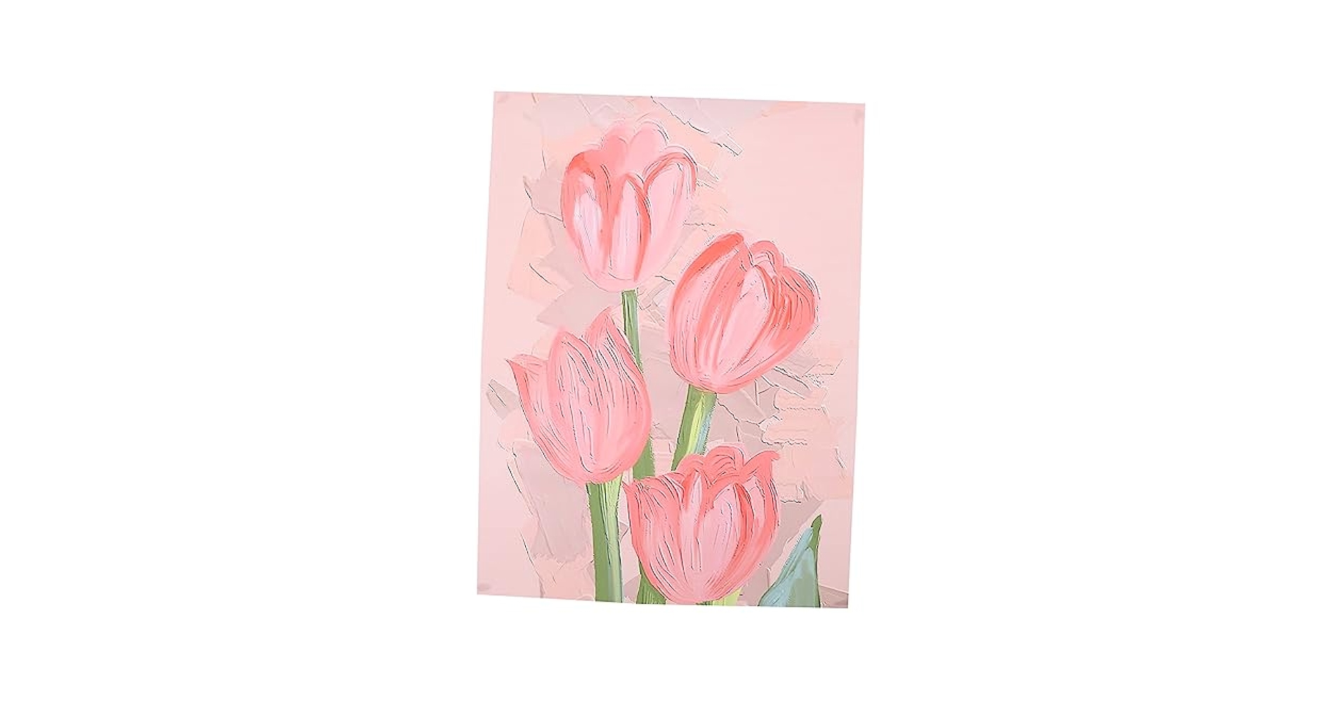 抽象画 チューリップと花　ハンドメイド　インテリア　アクリル画　BAEZ3 抽象画 チューリップと花 ハンドメイド インテリア BAEZ3 抽象画