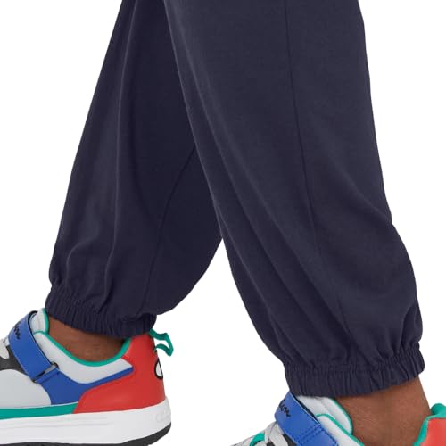Image of Champion Men's Cinched-Bottom Lounge Pants, Standard Fit, Lightweight 100% Cotton, Available in Regular and Big & Tall, Navy, 4X-Large Big