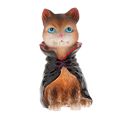 Ornement chat d'Halloween en résine artisanale pour intérieur et voiture