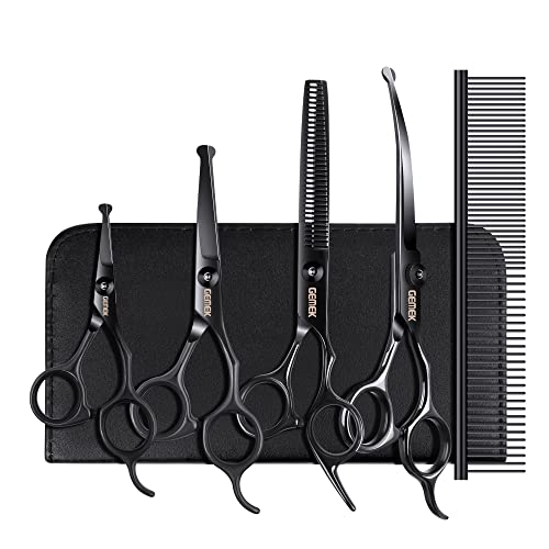 Dog Grooming Scissors Kit with Safety Round Tips