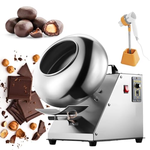 Máquina Comercial Para Recubrir Azúcar, Máquina Pulidora Para Recubrir Granos De Chocolate Con Capacidad De Producción: 1-4 Kg/tiempo Y Velocidad Ajustable Y Calentamiento Uniforme