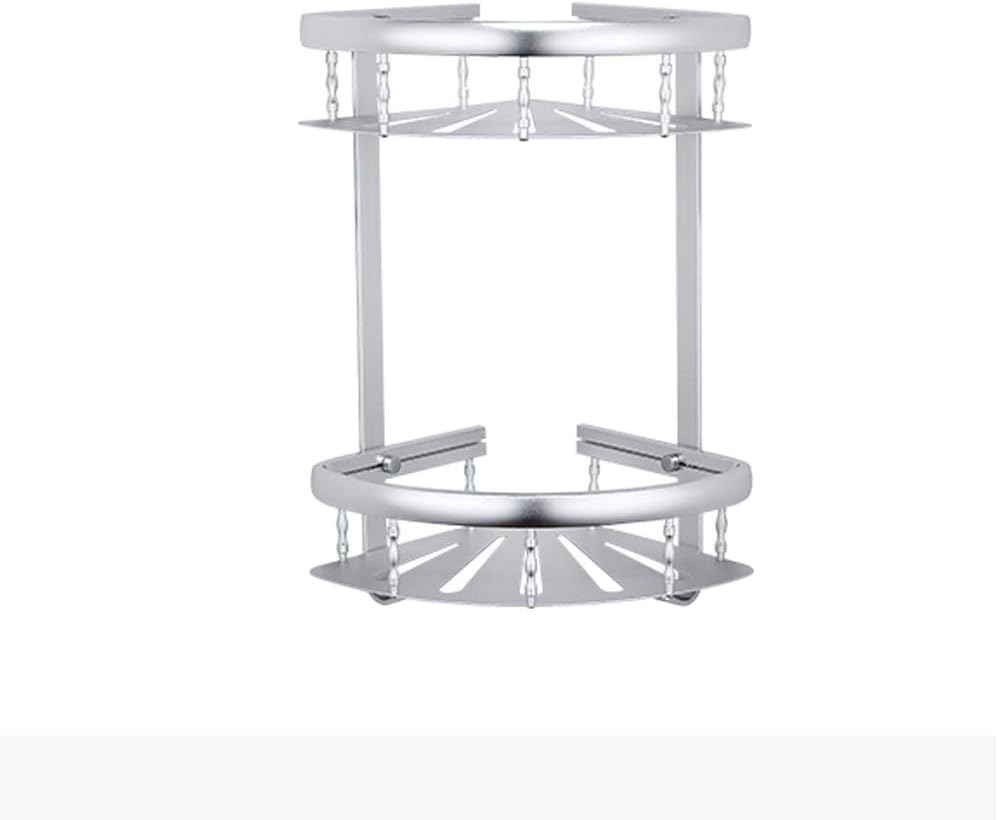 Bathroom Shelves, 2-Tier Corner Shelf for Cosmetics and Toiletry Storage Countertop Desk and Vanity