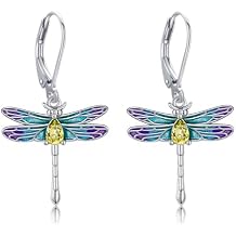 Flamingo/Dragonfly/Infinity/Sunflower/Owl/Bee Dangle Earrings 925 Sterling Silver French Clasp Earrings Gift for Girls