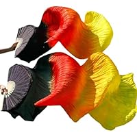 Buikdansventilator, 1 paar handgemaakte geverfde zijden