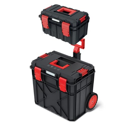 Tool Box Storage Set Trolley + Chest Portable Tool Organizer Modular On Wheels For Garage Workshop - Image 9