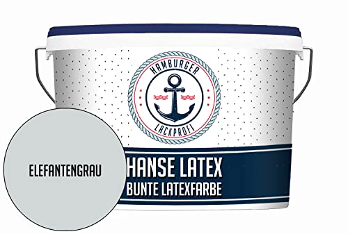 Latexfarbe MATT Elefantengrau Hanse Latex abwischbare Wandfarbe -...
