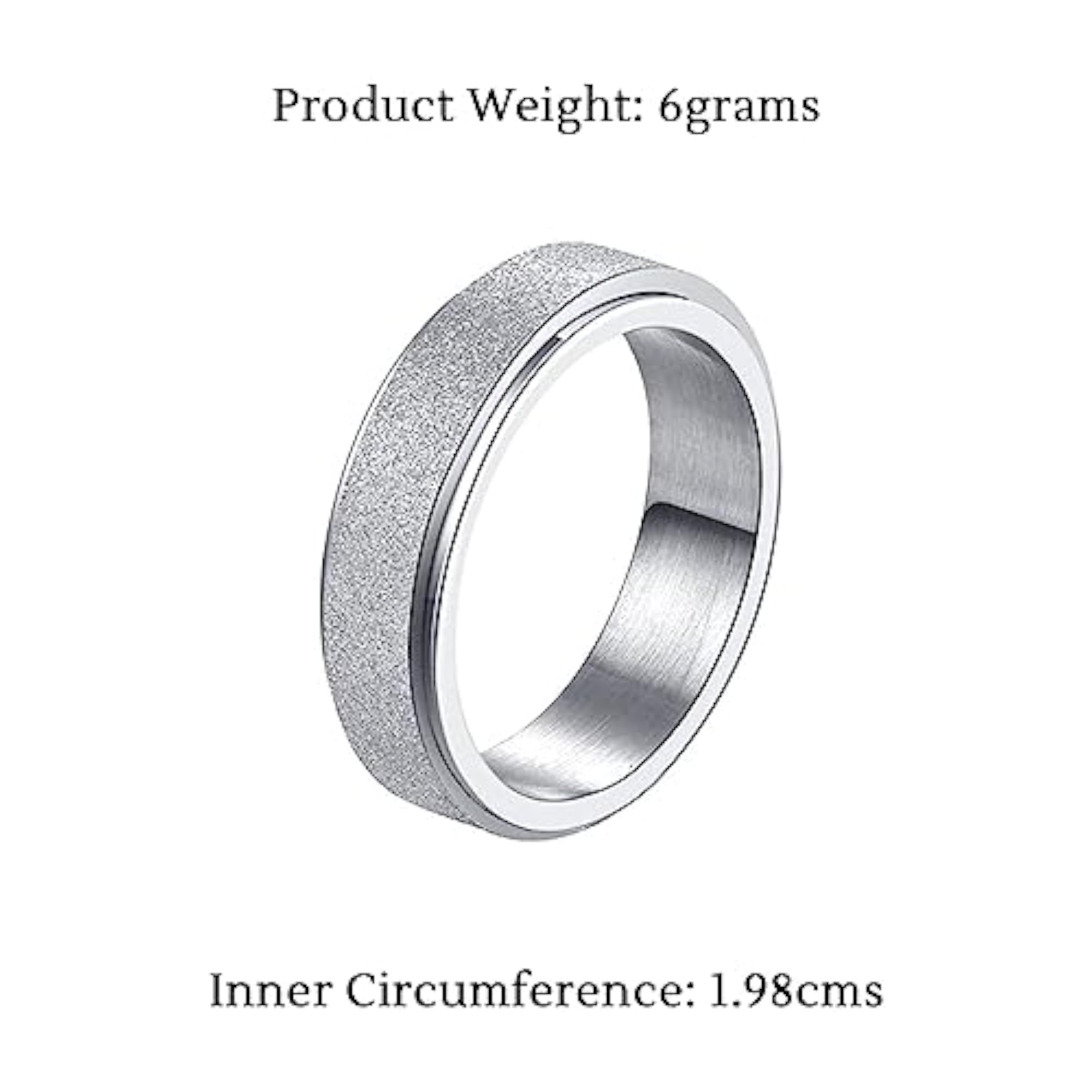 Stainless Steel Spinner Revolving Finger Ring, Stylish Accessory