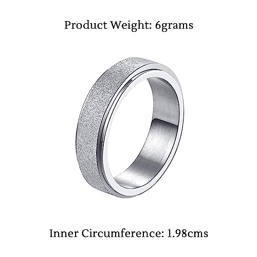 Stainless Steel Spinner Revolving Finger Ring, Stylish Accessory