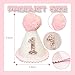 HODIHIWI Pink Baby Girl 1st Highchair Banner Wood Bead Tassel Garland Conical Cap Bling Cake Topper Birthday Party Decorations