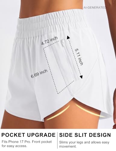 Image of BMJL Women's Athletic Shorts Running Workout Shorts Gym High Waisted Summer Short with Waistband Pocket