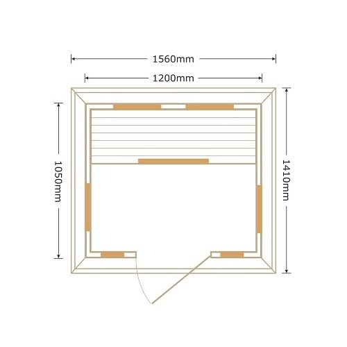 Bagno Italia Sauna infrarossi cm 120x105 con tetto adatta per installazione all’esterno cromoterapia