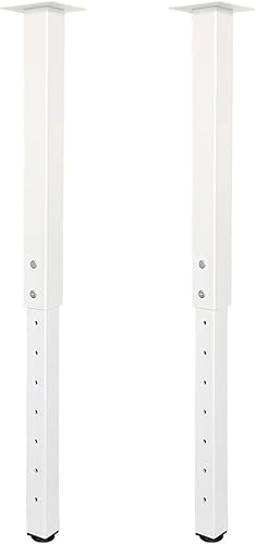 Miniatura 7 de QLLY Patas de mesa cuadradas ajustables, 24-40 pulgadas, 23.6-39.4 in, patas de mesa personalizadas para oficina en casa, juego de patas para