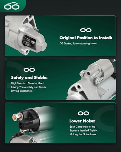 Image of SCITOO Starter Motor fit for BMW for 550i 4.4L 2011-2013,for BMW for 550i GT 4.4L 2010-2012,for BMW for 550i GT xDrive 4.4L 2010-2012 Replacement Starter 19079