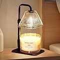 MUJTEO Candle Warmer Lamp with Timer Dimmer Adjustable Height,Electric Dimmable Wax Warmer for Scented Jar Candles,Mom Birthday Gifts for Women,House Warming Gifts New Home Bedroom Decor,Black
