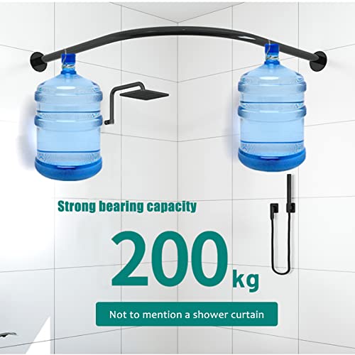 Tringle à rideau de douche d'angle en forme de L extensible sans perçage 70-95