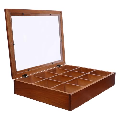 Boîte de rangement en bois à 12 compartiments POPETPOP vintage