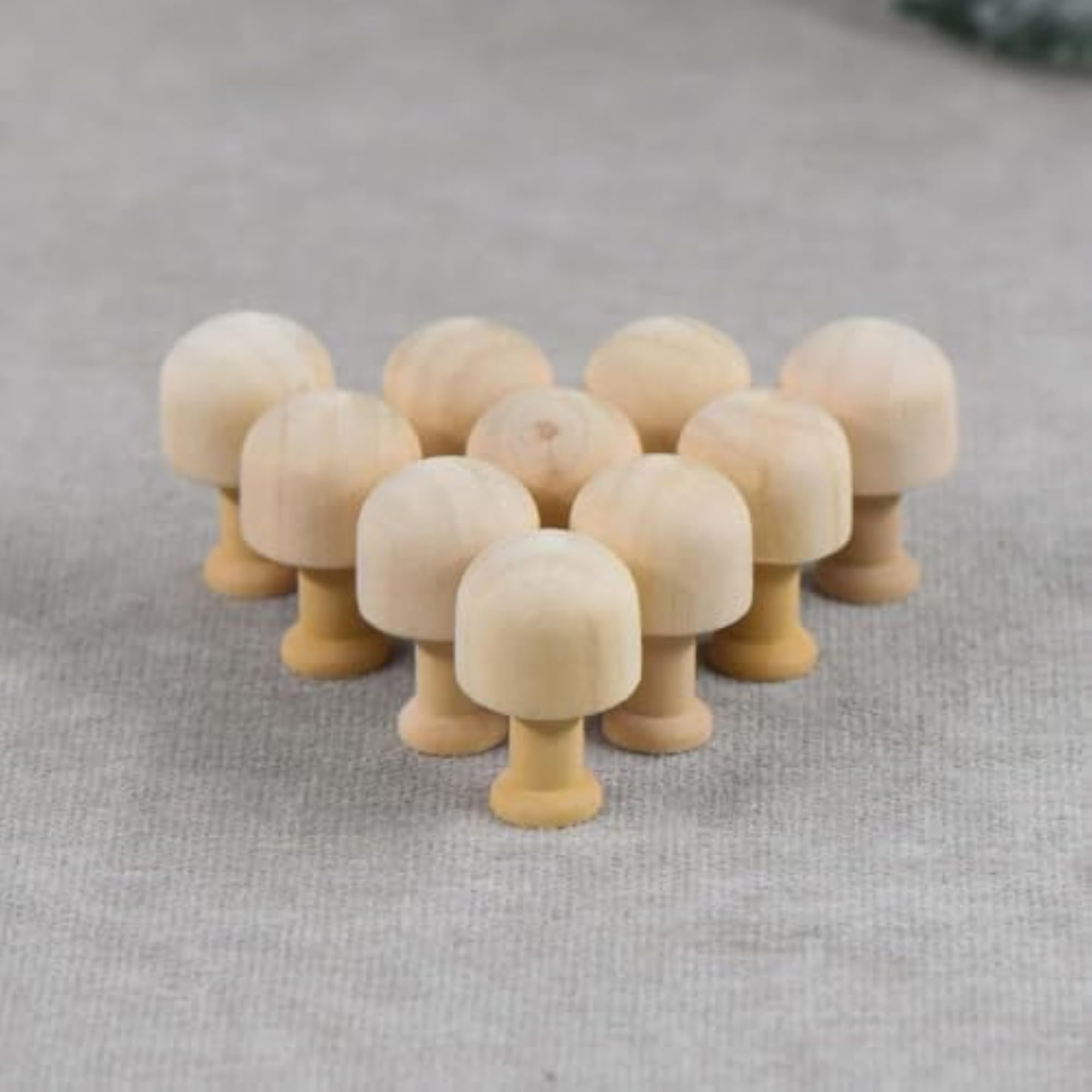 10Pcs Unfinished Wood Ornaments for Festivals & Office Gift