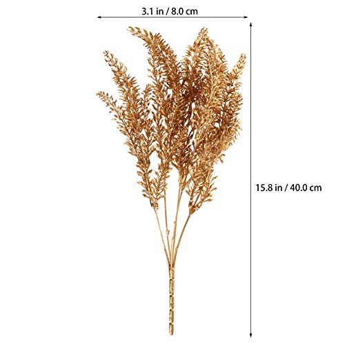 Amosfun 2 PeÃ§as de Flores Artificiais de Natal Brilhantes de Trigo Falso Picaretas Hastes de BuquÃª