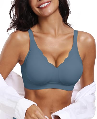 Image of OEAK Womens Wireless Jelly Bras Push Up Bralette Full Coverage No Underwire Bra Comfortable Everyday Seamless Tshirt Bras