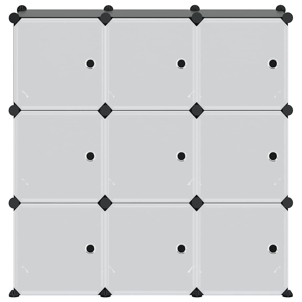 Estantería de Cubos 9 Compartimentos PP Negro