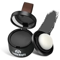 Ansatzpuder - Haaransatz Ausbessern & Haarausfall Abdecken, Haaransatz Puder, Langanhaltend Haaransatz Puder für Frauen und Männer, Haarfasern/Haartopper Alternative (Schwarz)