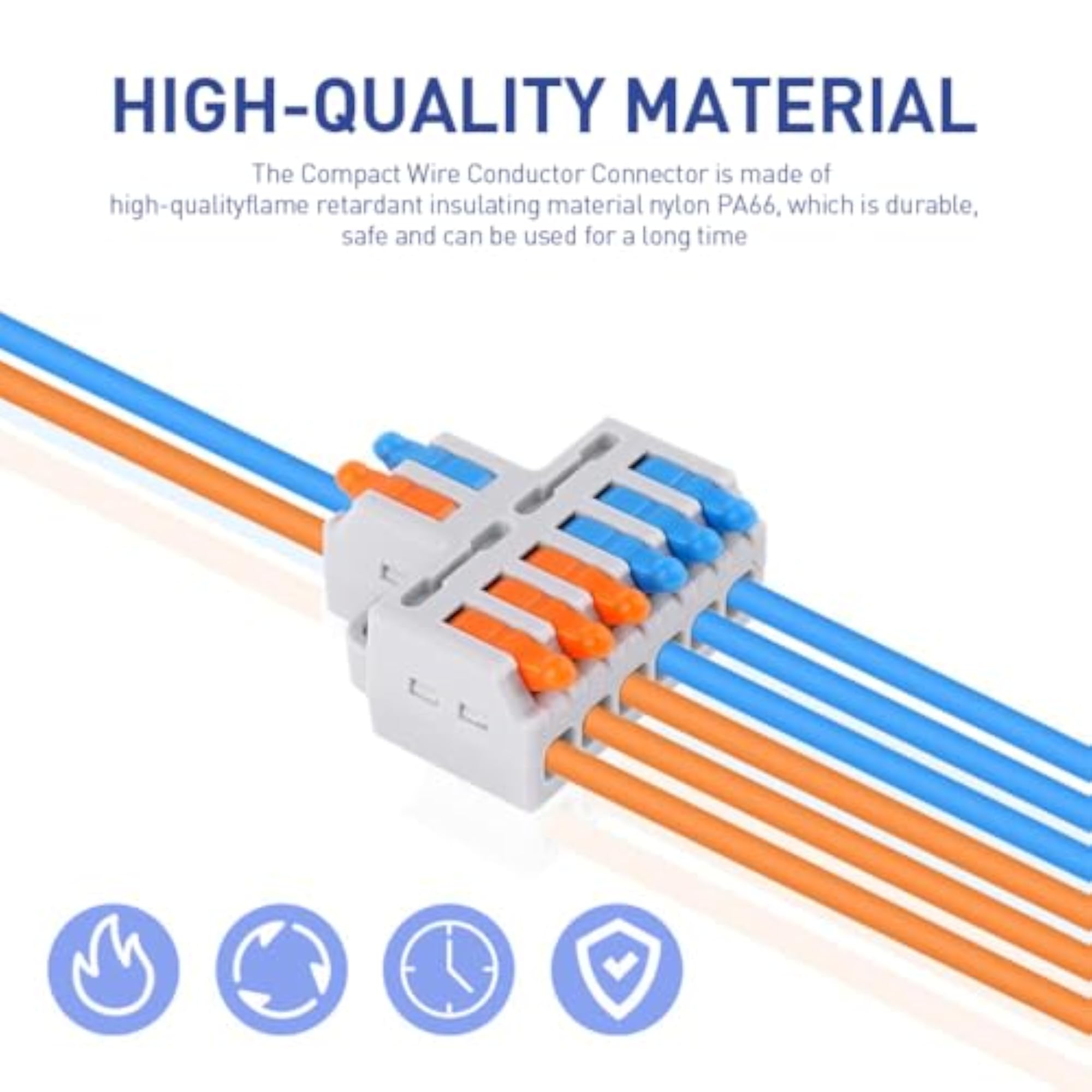 10Pcs Lever-Nut Wire Connectors for AWG 28-12
