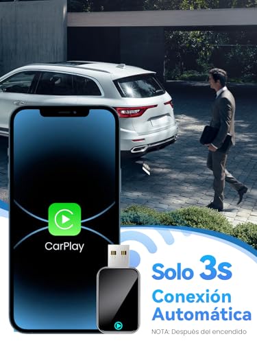 Miniatura 6 de Alltotive S2 Mini Adaptador Carplay Inalámbrico Para Iphone, Convierte Cableado A Inalámbrico, Usb A C Plug And Play, Compatible Ios 10 Y Coches Con Car Play Desde 2016 Negro
