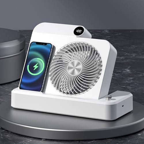 Petit ventilateur de table avec affichage numérique et base inclinée ergonomique - 3