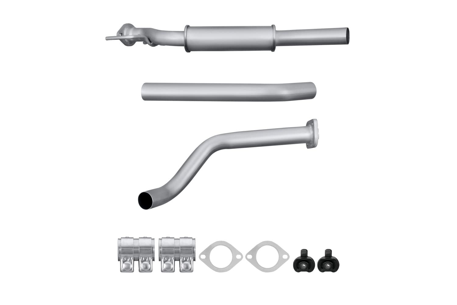 HELLA 8Lb 366 021-991 Silencieux Avant - Easy2Fit® Kit - Avant - À Trois Pièces - Kit Avec Pièces D'Assemblage | Compatible avec: RENAULT KANGOO, KANGOO Express
