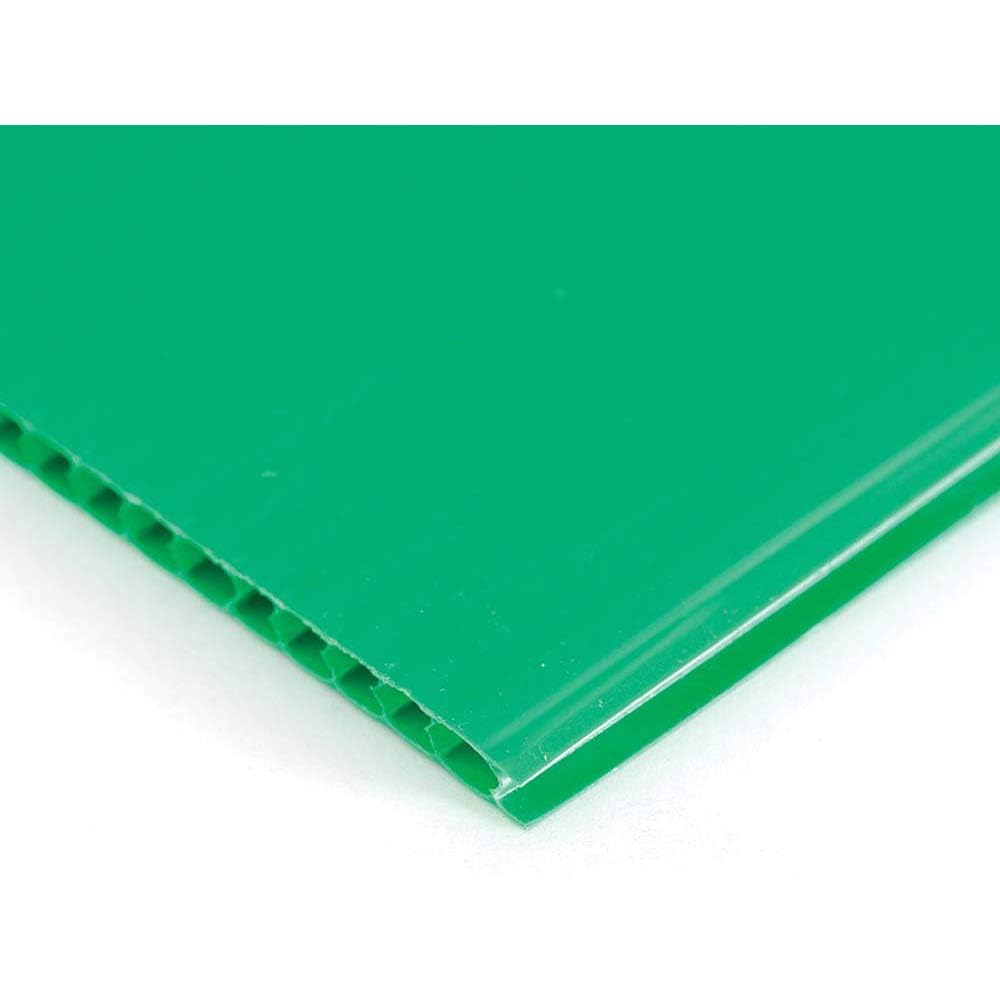 Boxes & Board Fluted Plastic Sheets – 3mm Corrugated Polypropylene Board (Choose Size & Colour) – Durable Sign, Craft & Display Sheets – Waterproof (Green, A2)