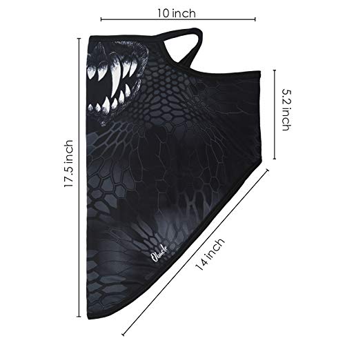 Obacle Neck Gaiter Face Mask with Ear Loops Bandana Face Mask Scarf Face Cover for Men Women