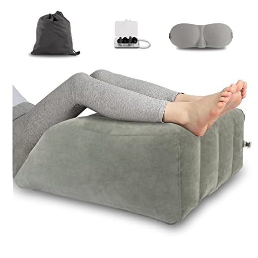 QISHFEN Leg Elevation Pillow Inflatable, Leg Rest Pillow Bed Wedge Post Surgery Elevated Wedge Pillows for Sleeping,Hip and Knee Pain Relief, Foot and Ankle Injury