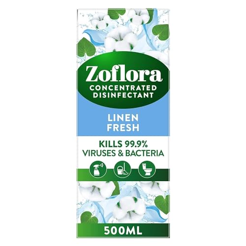 Zoflora Multi-Purpose Concentrated Antibacterial Disinfectant Multi Surface Cleaning Solution - Linen Fresh 500ml