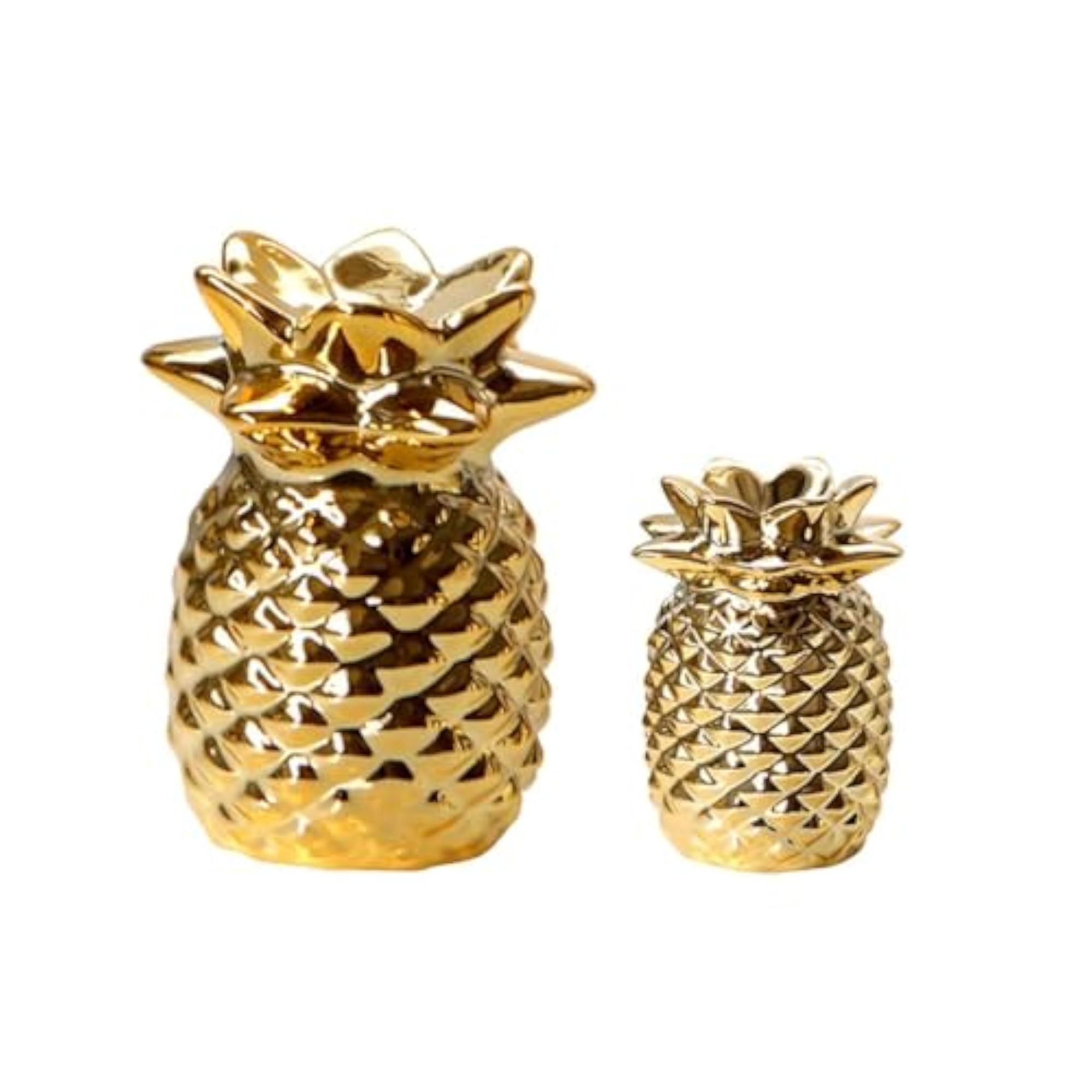 Ceramic Golden Pineapple Figurine Ornament Artificial Fruit