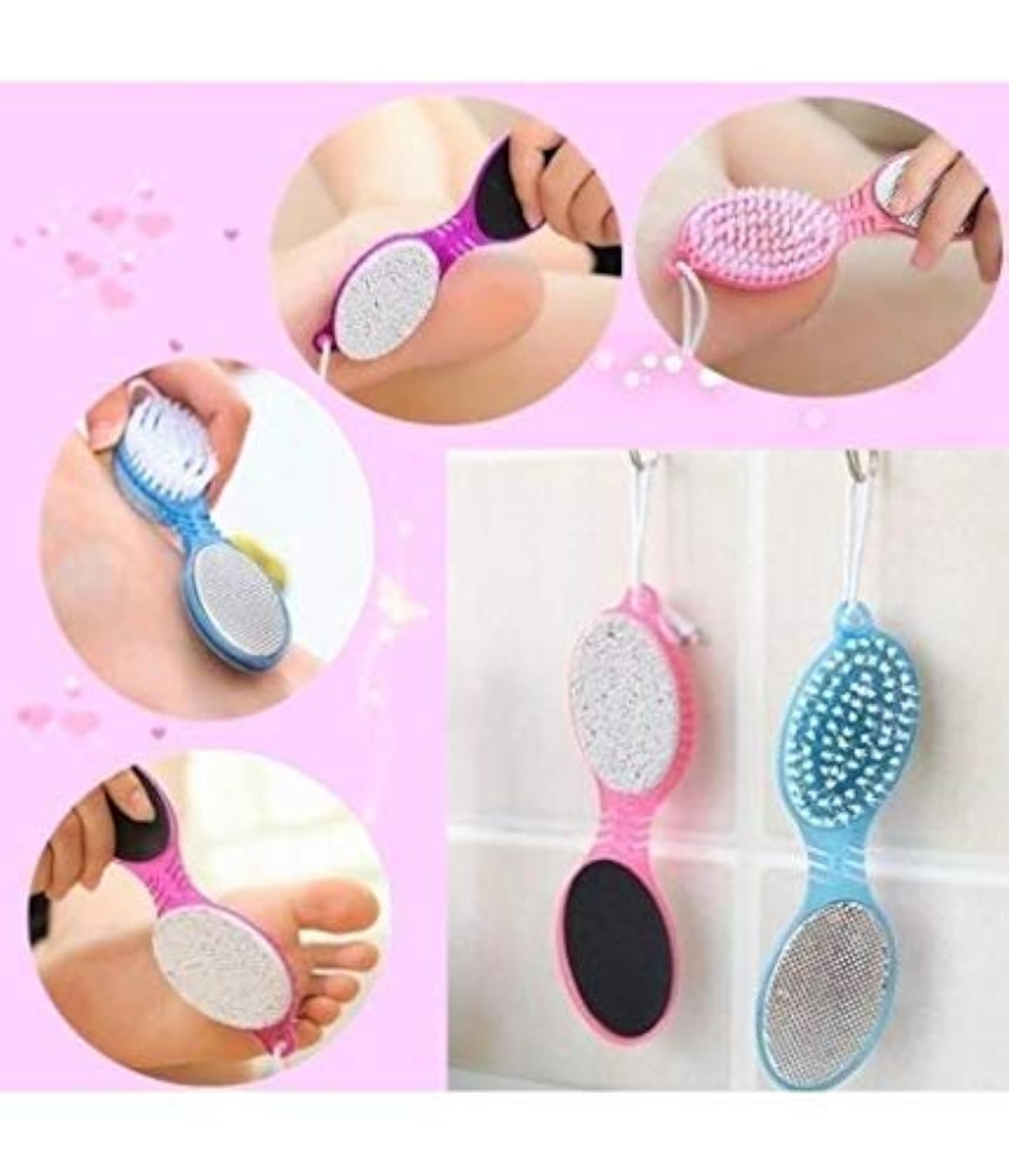4 In 1 Foot File with Pedicure Brush, 4 in 1 Tool Set