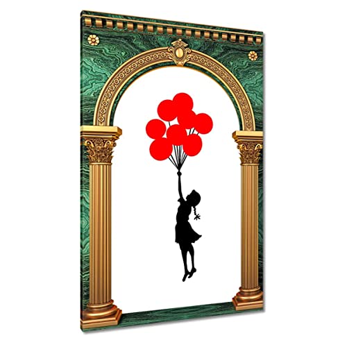 Tableau toile Banksy 80x120 cm pour masquer les imperfections de vos cloisons